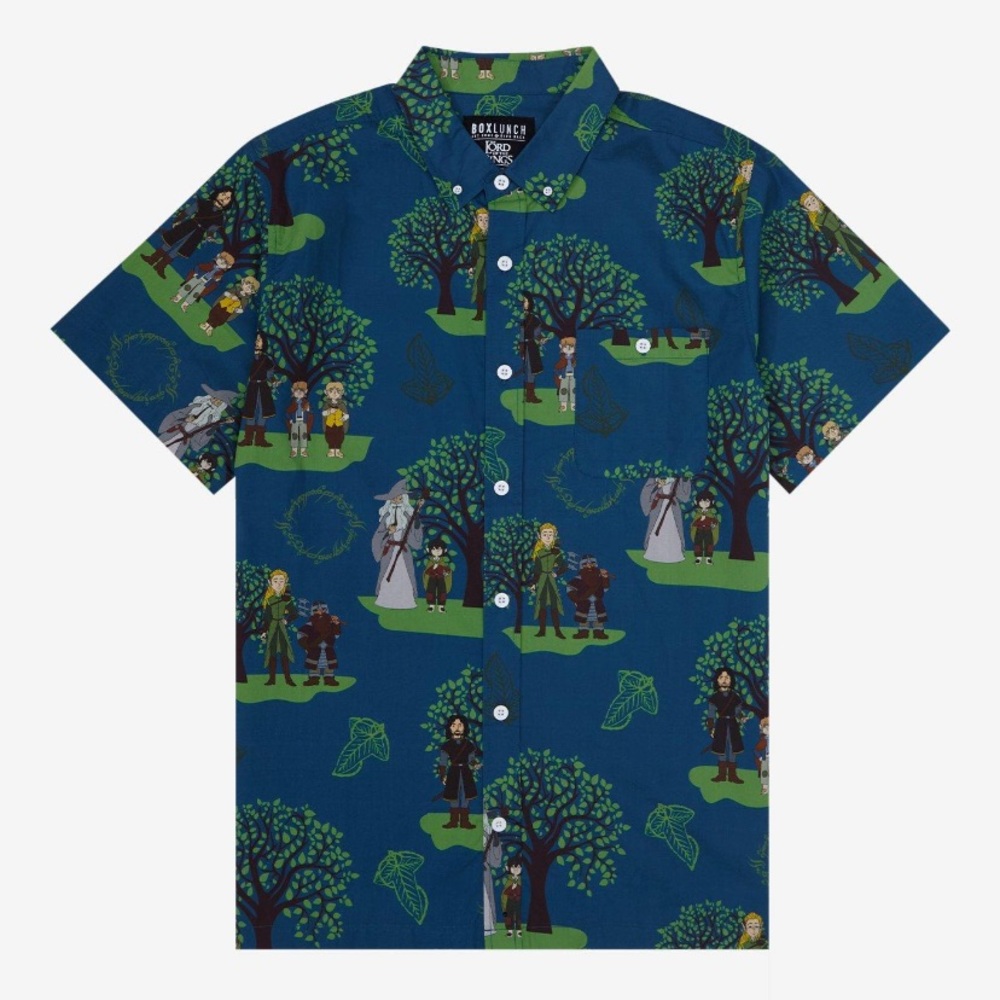 The Lord of the Rings Character Portraits Allover Print Woven-Button Up BoxLunch
